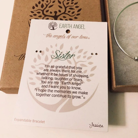 Earth  Angel Angels Of Our Lives Sister Expandable Bracelet With Charms - Picture 3 of 10